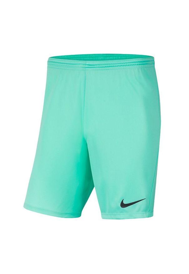Nike - Spodenki Z Dzianiny Dla Dzieci Park III. Kolor: niebieski. Materiał: dzianina. Styl: sportowy. Sport: turystyka piesza