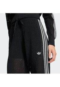 Adidas - adidas Spodnie dzianinowe Knitted Crochet Firebird KC6494 Czarny Regular Fit. Kolor: czarny. Materiał: syntetyk #2