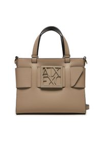 Armani Exchange Torebka 942690 0A874 14349 Beżowy. Kolor: beżowy. Materiał: skórzane