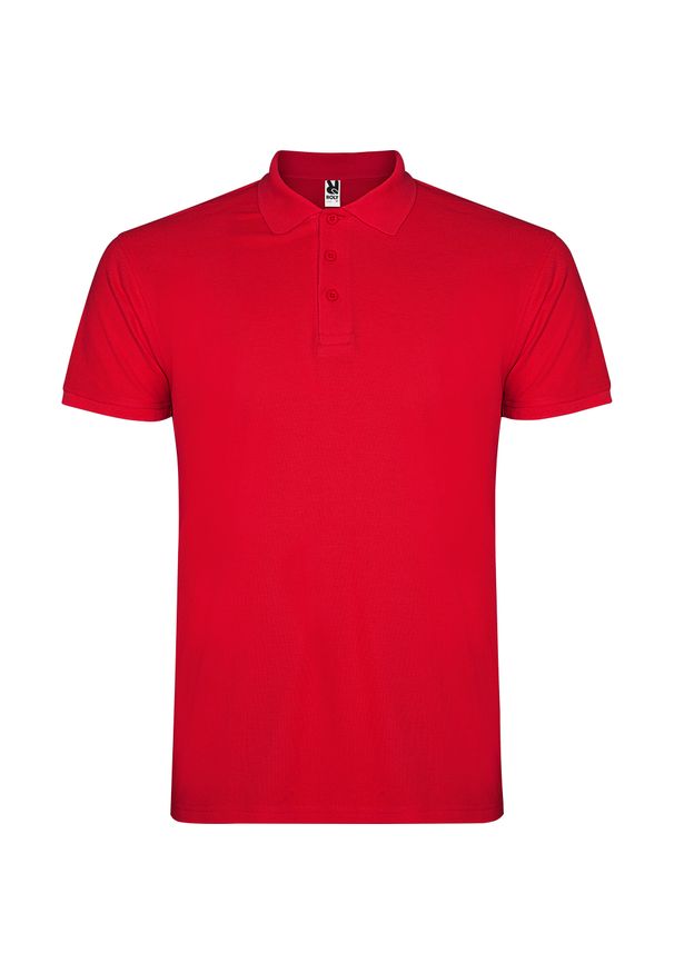 ROLY - Męska Koszulka Polo Star. Typ kołnierza: polo. Kolor: czerwony