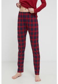 Tom Tailor Piżama bawełniana kolor bordowy. Stan: podwyższony. Kolor: czerwony. Materiał: bawełna. Wzór: nadruk