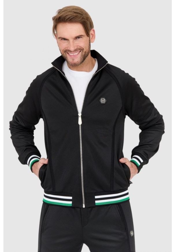 Philipp Plein - PHILIPP PLEIN Dres męski z czaszką i kośćmi, Rozmiar XXL. Kolor: czarny. Materiał: dresówka