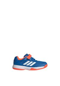 Adidas - Buty halowe dla dzieci Speedcourt Indoor. Kolor: pomarańczowy, niebieski, wielokolorowy, biały. Sport: siatkówka