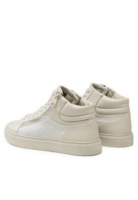 Calvin Klein Sneakersy High Top Lace Up W/Zip Mono HM0HM01046 Beżowy. Kolor: beżowy. Materiał: skóra