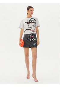 Desigual Spódnica mini Caramelo 24WWFWX2 Szary Regular Fit. Kolor: szary. Materiał: bawełna #5