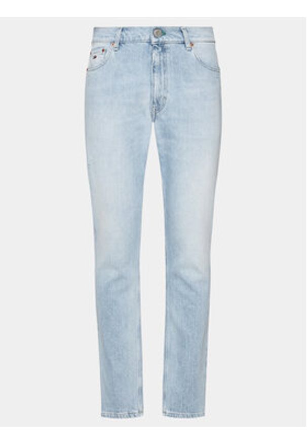 Tommy Jeans Jeansy Dad DM0DM18718 Niebieski Tapered Fit. Kolor: niebieski
