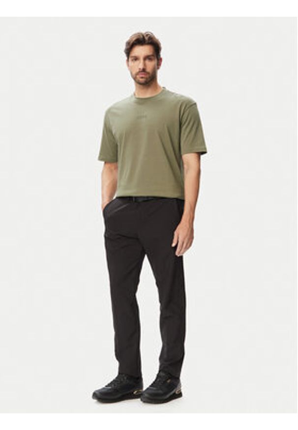 BOSS T-Shirt Tee 10 50519368 Khaki Relaxed Fit. Kolor: brązowy. Materiał: bawełna