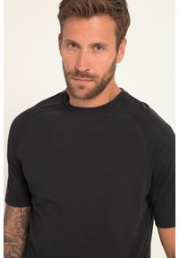 JAY-PI - Męska koszulka rowerowa odzież rowerowa okrągły dekolt rękaw 1/2. Kolekcja: plus size. Kolor: czarny. Materiał: poliester, materiał. Sport: kolarstwo