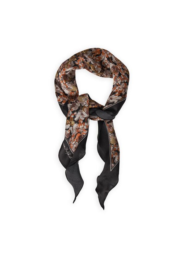 Lauren Ralph Lauren - LAUREN RALPH LAUREN Szal 454972548002 Brązowy. Kolor: brązowy. Materiał: jedwab, materiał