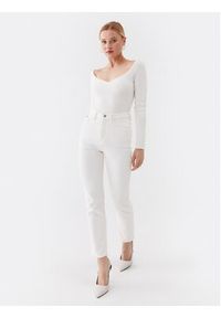 Guess Sweter W3YR25 Z37J2 Biały Slim Fit. Kolor: biały. Materiał: wiskoza #3