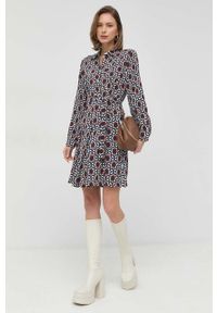 Weekend Max Mara sukienka mini rozkloszowana. Materiał: tkanina. Długość rękawa: długi rękaw. Typ sukienki: rozkloszowane. Długość: mini #3