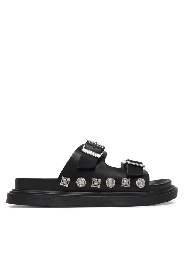 Klapki Just Cavalli. Kolor: czarny