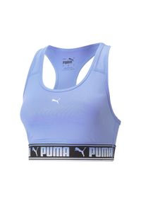 Stanik fitness PUMA Mid Impact Puma Strong PM. Kolor: fioletowy. Sport: fitness
