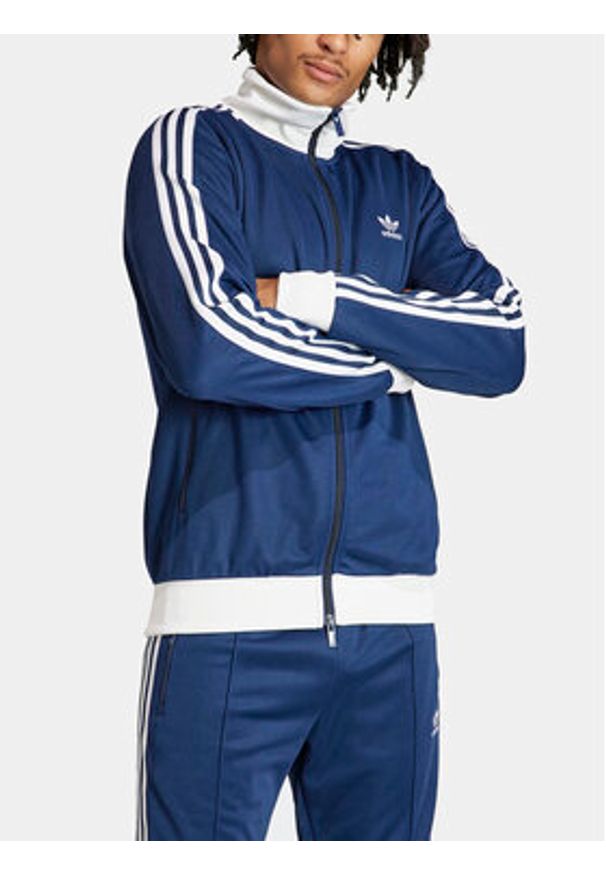 Adidas - adidas Bluza adicolor Classics Beckenbauer IP0418 Niebieski Slim Fit. Kolor: niebieski. Materiał: bawełna, syntetyk