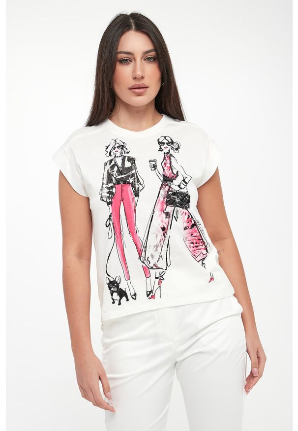 Sportalm - T-shirt damski z nadrukiem SPORTALM. Wzór: nadruk