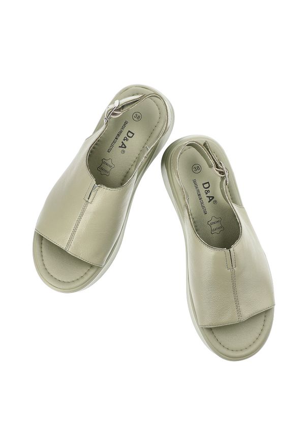 Zielone Sandały S.Barski Modne Obuwie Damskie. Kolor: zielony. Materiał: materiał. Sezon: lato. Styl: elegancki