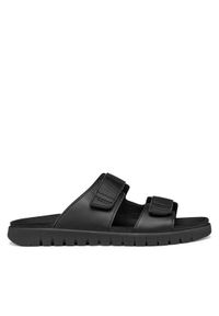 Geox Klapki U Flextride S U652JB 0009B C9999 Czarny. Kolor: czarny. Materiał: skóra #1