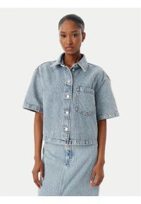 Hugo - HUGO Koszula jeansowa Gesila_1 50559758 Błękitny Relaxed Fit. Kolor: niebieski. Materiał: bawełna #1