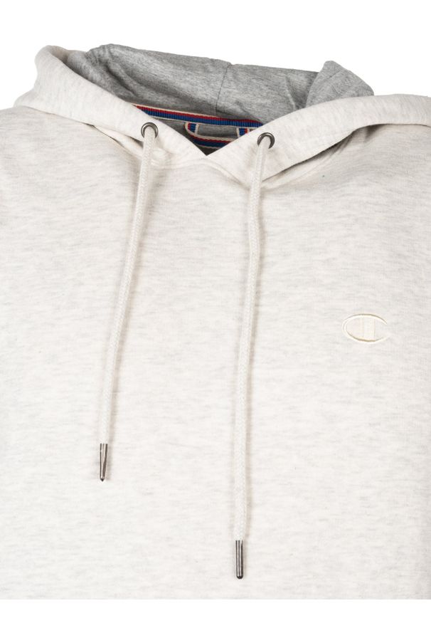 Champion Bluza "Hoodie" | HBS0889407D55 | Mężczyzna | Szary. Okazja: na co dzień. Typ kołnierza: kaptur. Kolor: szary. Materiał: poliester, bawełna. Wzór: aplikacja, nadruk. Styl: casual