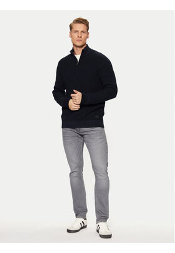 s.Oliver Sweter 2150765 Granatowy Regular Fit. Kolor: niebieski. Materiał: bawełna