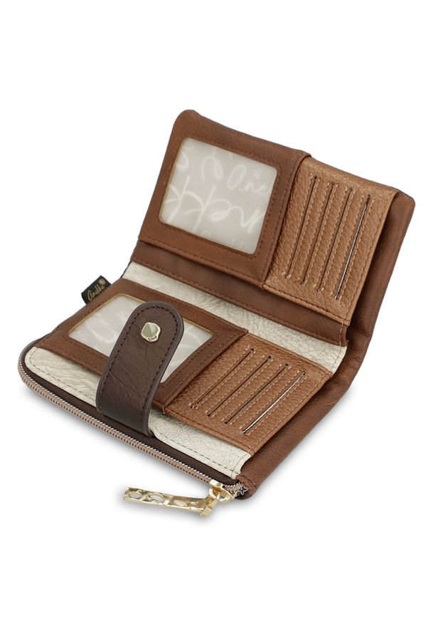 Brązowy Damski Portfel Anekke Muse. Kolor: brązowy