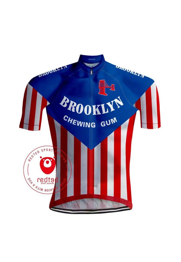 Camisola de Ciclismo Retro Brooklyn - REDTED. Kolor: czarny. Materiał: poliester