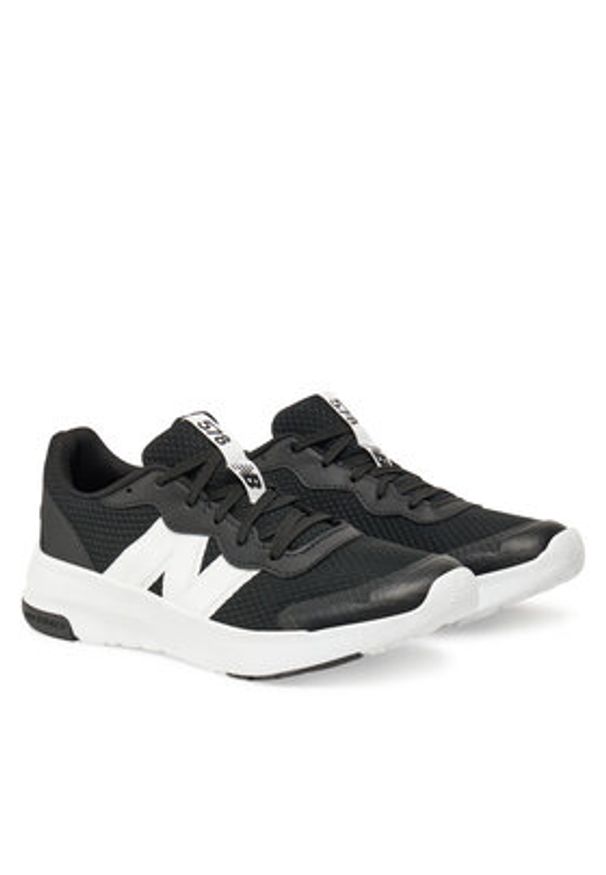 New Balance Buty do biegania 578's GK578BK Czarny. Kolor: czarny. Materiał: skóra
