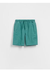 Reserved - Szorty bermudy - turkusowy. Kolor: turkusowy. Materiał: tkanina, bawełna