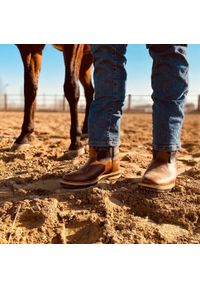 PRO-TECH - Buty Western Model West. Kolor: brązowy. Materiał: skóra, guma