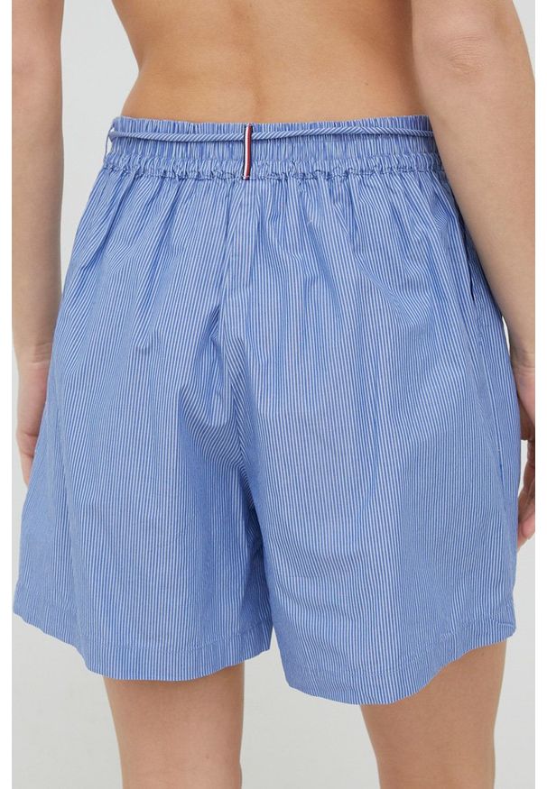 TOMMY HILFIGER - Tommy Hilfiger szorty piżamowe bawełniane. Kolor: niebieski. Materiał: bawełna