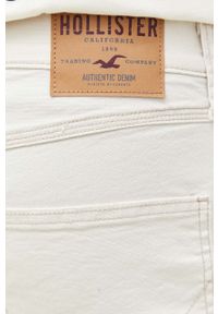 Hollister Co. spodnie męskie kolor beżowy proste. Kolor: beżowy. Materiał: tkanina #4