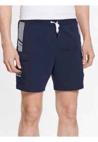 EA7 Emporio Armani Szorty sportowe 3RPS55 PJLIZ 1554 Granatowy Regular Fit. Kolor: niebieski. Materiał: bawełna, syntetyk. Styl: sportowy