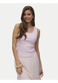 Vero Moda Top Chole 10344951 Różowy Regular Fit. Kolor: różowy. Materiał: bawełna #1