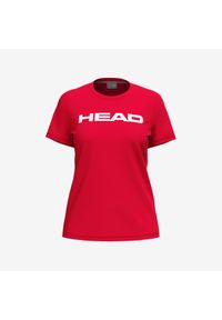 Head - Koszulka z krótkim rękawem damska CLUB BASIC. Kolor: czerwony. Materiał: bawełna, jersey, materiał, poliester. Długość rękawa: krótki rękaw. Długość: krótkie