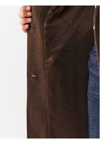 Guess Płaszcz wełniany Elly W2BL0H WEWU0 Brązowy Relaxed Fit. Kolor: brązowy. Materiał: wełna, syntetyk #6