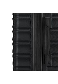 Wittchen - Duża walizka z ABS-u z żebrowaniem czarna. Kolor: czarny. Materiał: guma #9