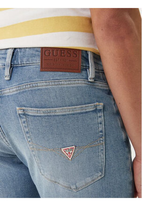 Guess Jeansy Angeles M2YAN2 D4Q43 Niebieski Slim Fit. Kolor: niebieski