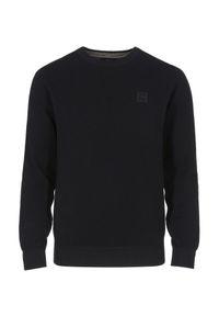 Ochnik - Czarny bawełniany sweter męski z logo. Kolor: czarny. Materiał: bawełna. Długość: długie. Wzór: aplikacja #3