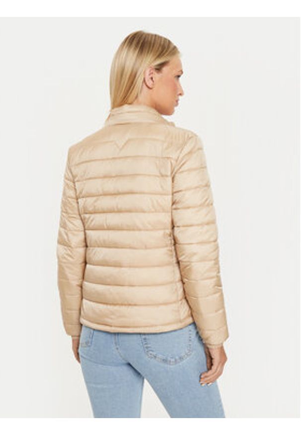 Guess Kurtka puchowa W4YL00 WG922 Beżowy Regular Fit. Kolor: beżowy. Materiał: syntetyk