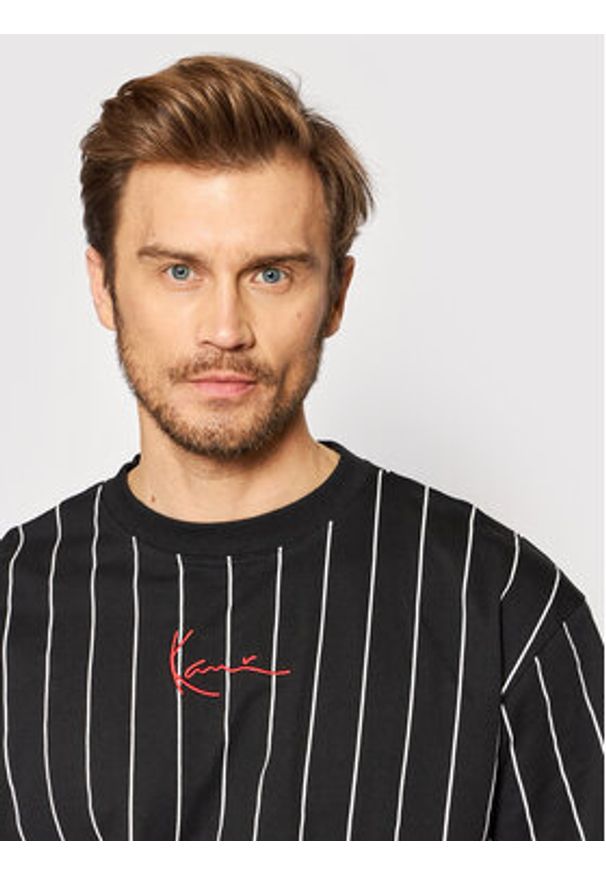 Karl Kani T-Shirt Signature Pinstripe 6030153 Czarny Regular Fit. Kolor: czarny. Materiał: bawełna