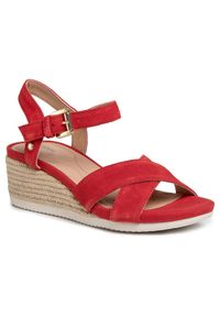 Geox Espadryle D Ischia Corda C D02HHC 00022 C7000 Czerwony. Kolor: czerwony. Materiał: zamsz, skóra