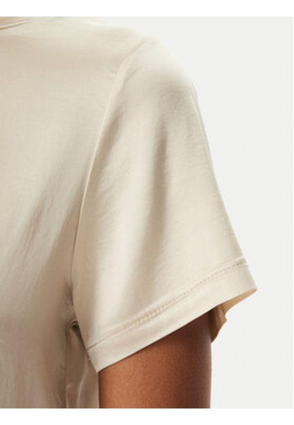 Maryley Bluzka 26EB820/35LA Beżowy jasny Regular Fit. Kolor: beżowy. Materiał: wiskoza