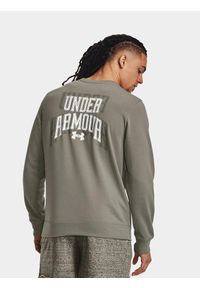 Under Armour - Bluza fitness męska UNDER ARMOUR Rival Terry Graphic Crew. Kolor: zielony. Sport: fitness #2