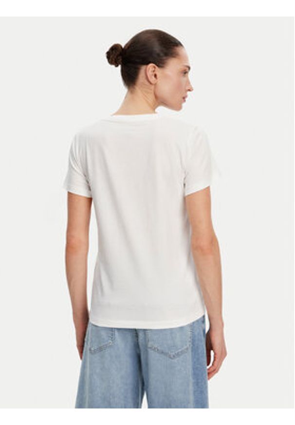 Guess Jeans T-Shirt W5GI26 J1314 Biały Regular Fit. Kolor: biały. Materiał: bawełna