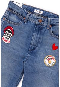 Wrangler - WRANGLER RETRO STRAIGHT BURNING GIRL W238GF11X. Wzór: aplikacja. Styl: retro #9