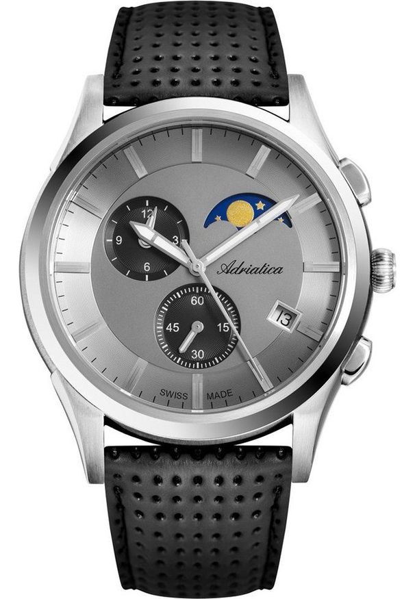 Zegarek Adriatica Zegarek męski Adriatica A8282.5217CH czarny. Kolor: czarny