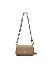 Calvin Klein Jeans Torebka K60K613049 Beżowy. Kolor: beżowy. Materiał: skórzane #5