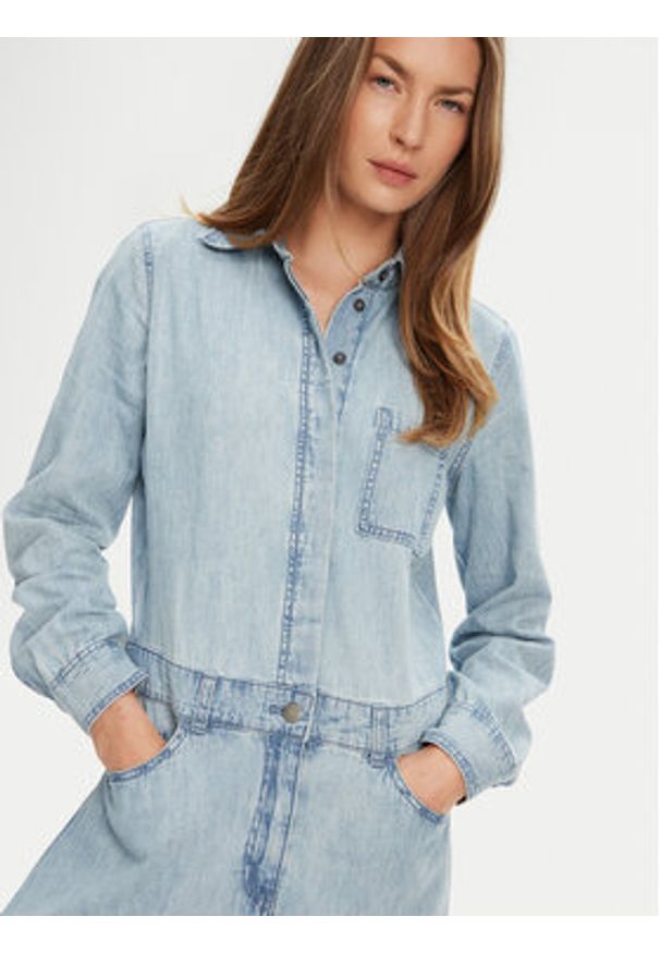 United Colors of Benetton - United Colors Of Benetton Sukienka jeansowa 4RZKDV0B5 Niebieski Regular Fit. Kolor: niebieski. Materiał: bawełna