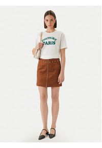 Morgan Spódnica z imitacji skóry 261-JCLAM Brązowy Regular Fit. Kolor: brązowy. Materiał: syntetyk #3