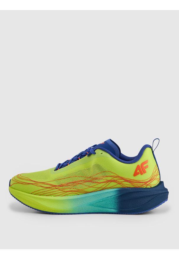 4f - 4F Buty do biegania FLASH SPEED męskie - zielone 46. Kolor: zielony. Materiał: guma. Szerokość cholewki: normalna. Sport: fitness, bieganie